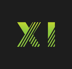 xi initial green with strip