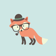 Cute fox cartoon
