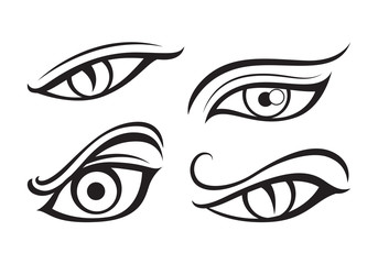 eye tattoo, vector