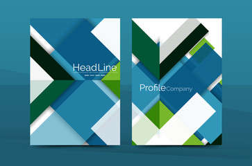 Color business brochure cover vector template
