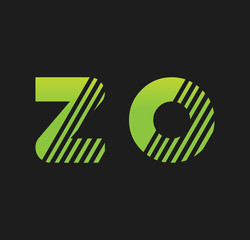 zo initial green with strip