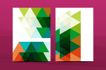 Geometric design A4 size cover print template