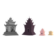 Set of Simple Temple