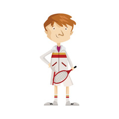 Tennis Player Vector Illustration