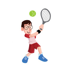 Obraz na płótnie Canvas Tennis Player Vector Illustration
