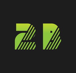 2b initial green with strip