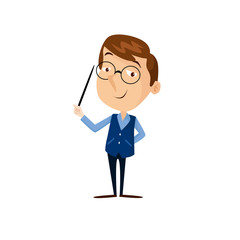 Man Teacher vector illustration