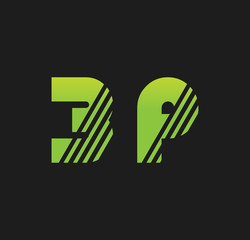 3p initial green with strip