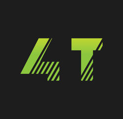 4t initial green with strip