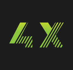 4x initial green with strip