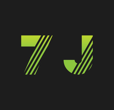 7j initial green with strip