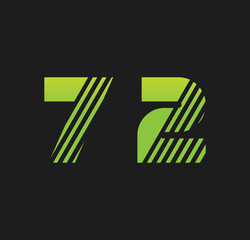 72 initial green with strip