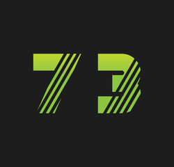 73 initial green with strip