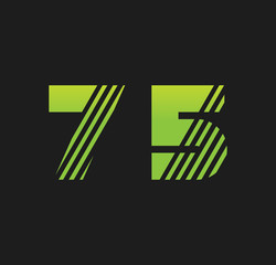 75 initial green with strip