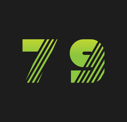 79 initial green with strip