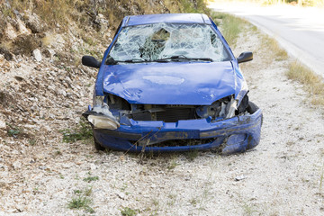 Obraz na płótnie Canvas car accident, glass broken