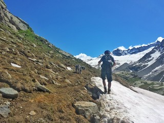 Trekking dans les alpes