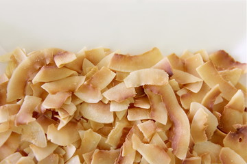 Toasted Coconut Flakes on Plate 4