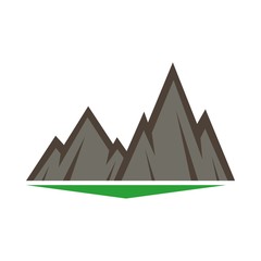 Mountain logo landscape symbol icon vector