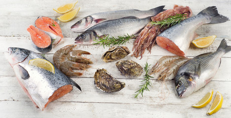Fresh seafood. Healthy dieting.