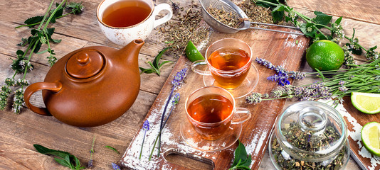 Fototapeta na wymiar Herbal tea