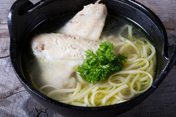 Chicken noodles soup