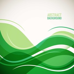 Green waves background