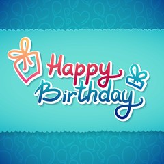 Happy Birthday typographic illustration