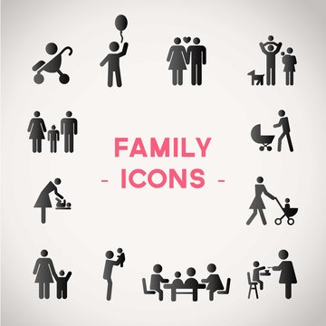 Black family icons