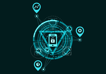 Media interface background . Mixed 