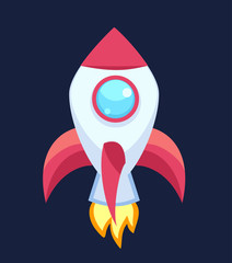 Rocket vector icons isolated