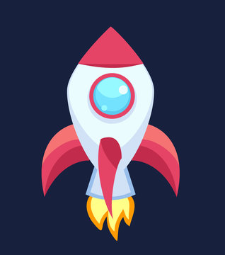 Rocket vector icons isolated