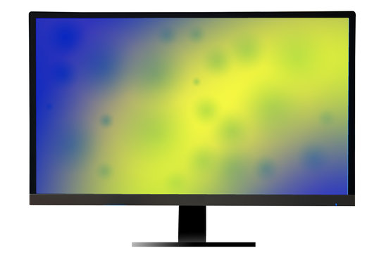   Lcd tv monitor. Illustration on white background