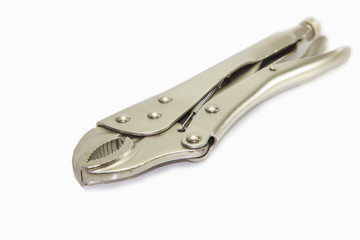Locking Pliers on white background