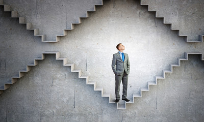 Up the career ladder . Mixed media