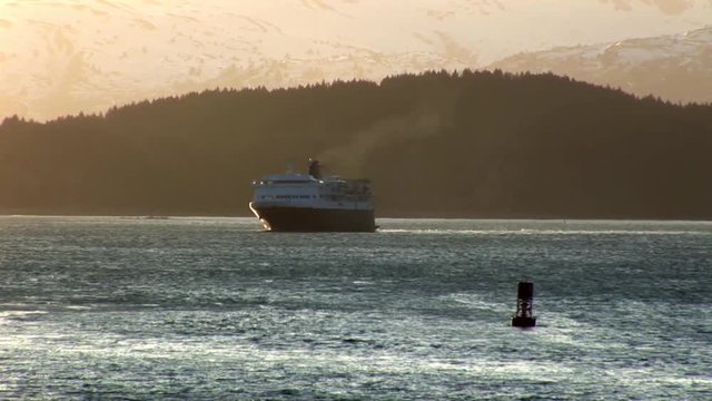 Ship Cruising in Alaska