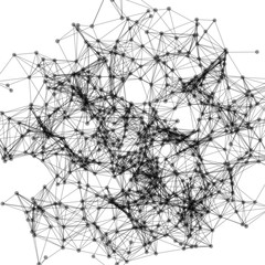 Wireframe mesh dot and lines background