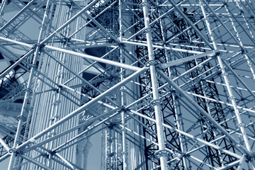 Scaffolding Elements Construction Blue