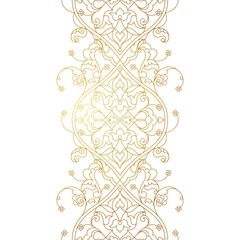 Vector seamless border in Eastern style.