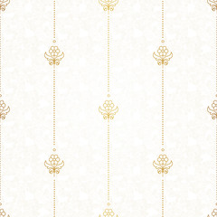 Fototapeta na wymiar Vector seamless pattern with floral ornament.