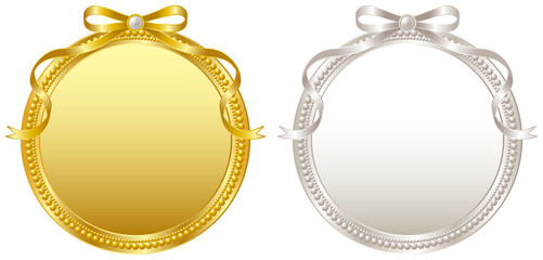 メダル　エンブレム　リボン