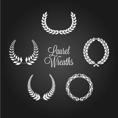 Laurel wreaths set