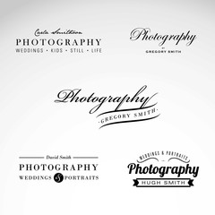 Photography business logo set 