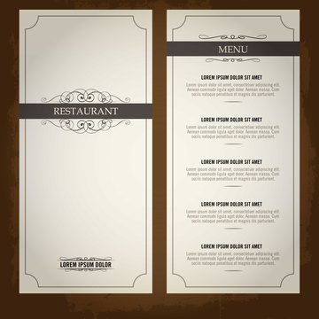 Food menu list restaurant template