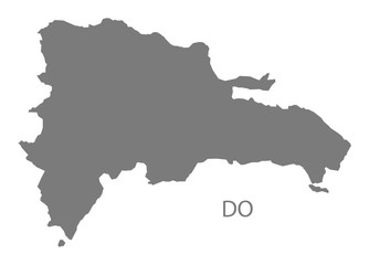 Dominican Republic Map grey