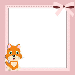 children's frame for girls. Cat