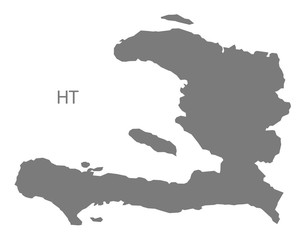 Obraz premium Haiti Map grey