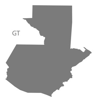 Guatemala Map grey