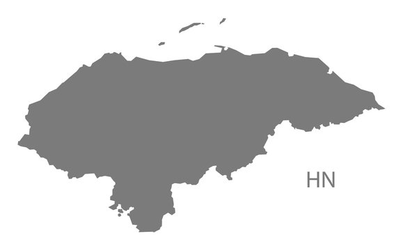 Honduras Map grey