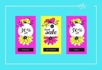 Final Flower Sale Web Banners Set